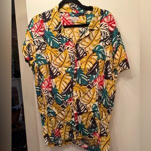 Zara Tropical jungle Print Men's party Shirt
